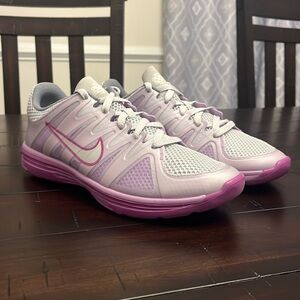 Nike Lunar Allways TR + Shoes Sneakers new 487793 008 grey slvr purple Women’s 9